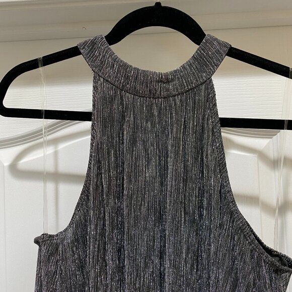NWT Nine West Halter Neck A-Line Swing Dress - Silver size XL - Picture 4 of 10